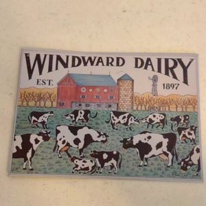 Metal windward dairy sign